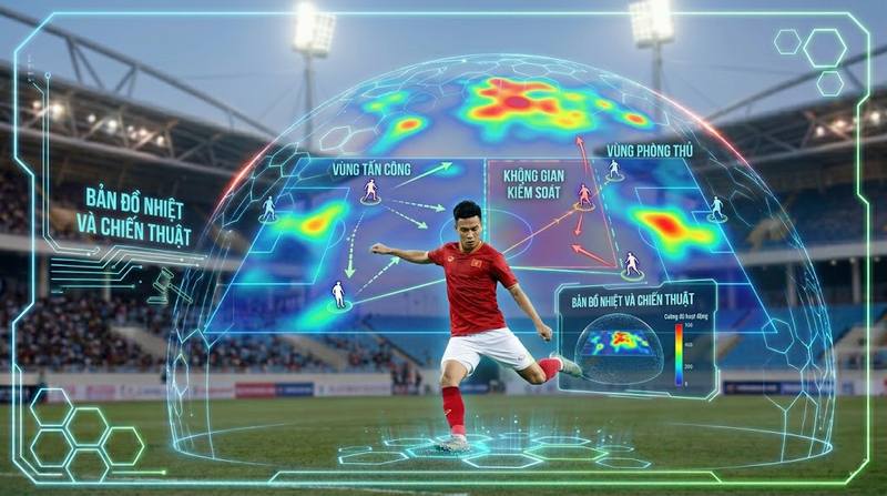 Bản đồ nhiệt bóng đá là gì? Hướng dẫn phân heatmap cầu thủ chính xác
