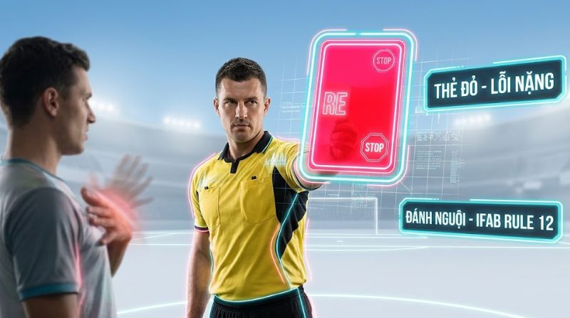 Đánh nguội có thể bị phạt thẻ đỏ trực tiếp theo luật bóng đá