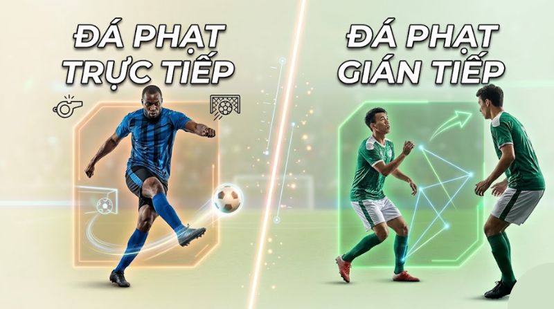 Nên phân biệt đá phạt trực tiếp và đá phạt gián tiếp