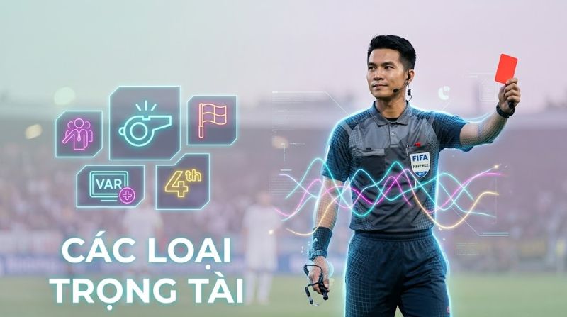 Có nhiều loại trọng tài trong bóng đá