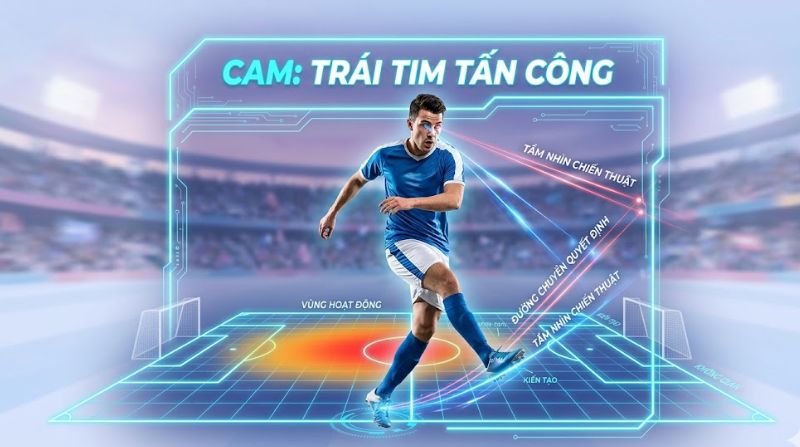 CAM trong bóng đá là gì? Nhiệm vụ và vai trò tiền vệ tấn công trung tâm