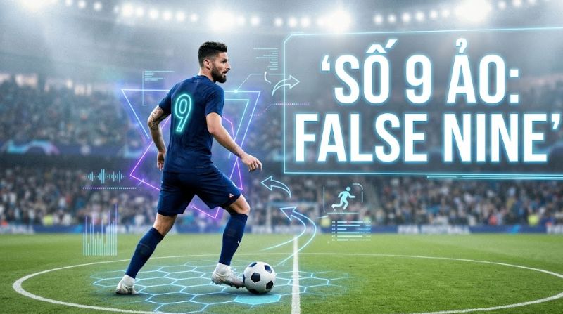 False 9 được hiểu là tiền đạo ảo