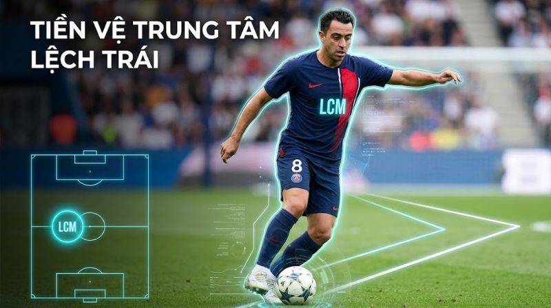 LCM là gì trong bóng đá? Cách chơi tiền vệ trung tâm lệch trái
