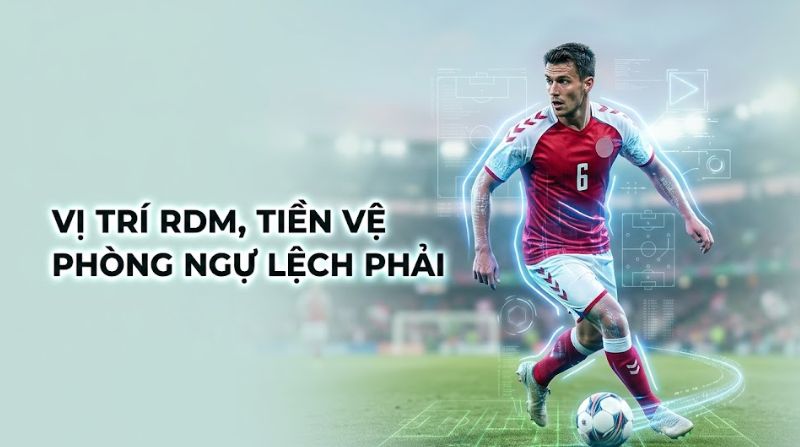 RDM là gì trong bóng đá? Tổng quan về vị trí tiền vệ phòng ngự lệch phải