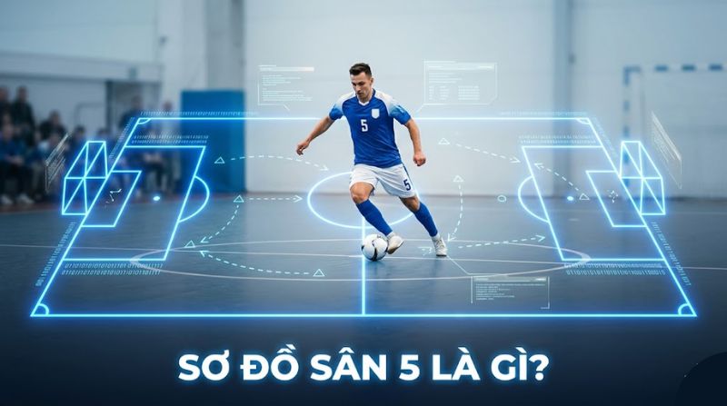 Sơ đồ sân 5 là hệ thống chiến thuật bố trí 4 cầu thủ ngoài sân và 1 thủ môn