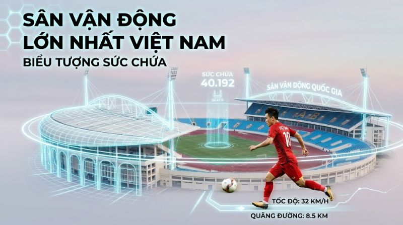 Sân vận động Quốc gia Mỹ Đình là sân lớn nhất và hiện đại nhất Việt Nam